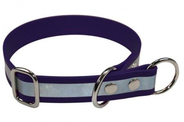 BioThane® Halsband – Zugstopp – 25 mm Reflex – Lila (Violett)