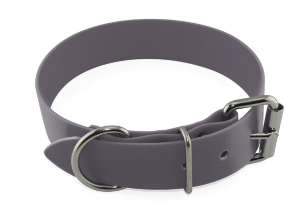 BioThane® Halsband – Rollschnalle – 38 mm – Grau