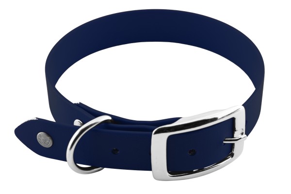BioThane® Halsband – Dornschnalle – 13 mm – Marineblau