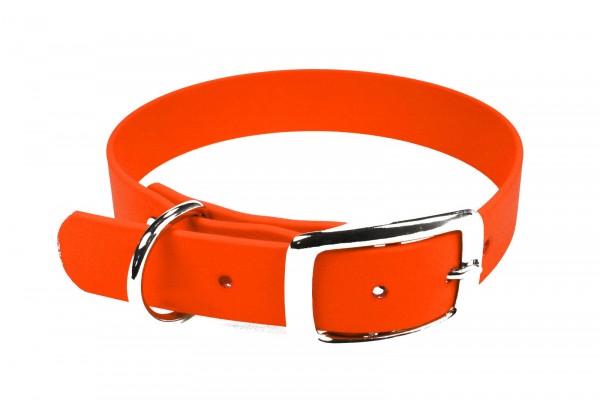 BioThane® Halsband – Dornschnalle – 9 mm – Neon-Orange