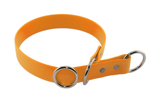 BioThane® Halsband – Zugstopp – 25 mm – Pastell-Orange