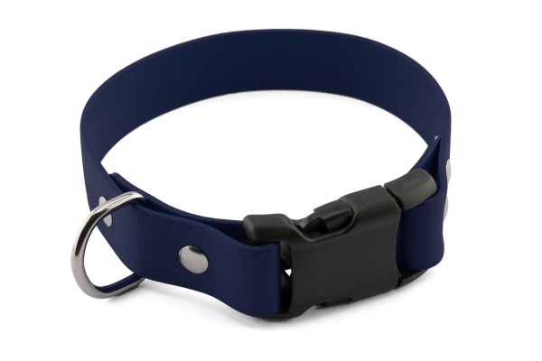 BioThane® Halsband – Klickverschluss – 19 mm – Marineblau