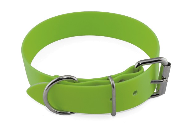 BioThane® Halsband – Rollschnalle – 38 mm – Apfelgrün