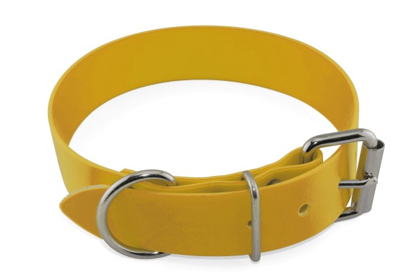 BioThane® Halsband – Rollschnalle – 38 mm – Goldgelb