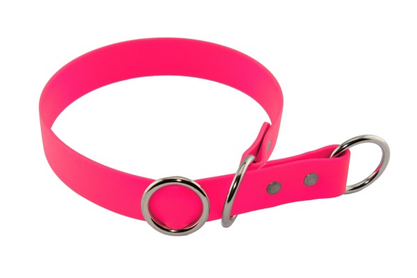 BioThane® Halsband – Zugstopp – 19 mm – Neon-Pink