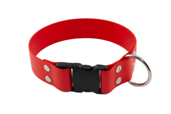 BioThane® Halsband – Klickverschluss – 38 mm – Rot
