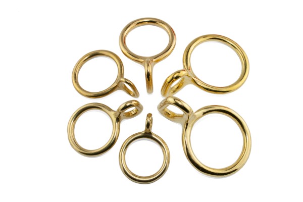 Rundring mit Öse – Messing (gold)