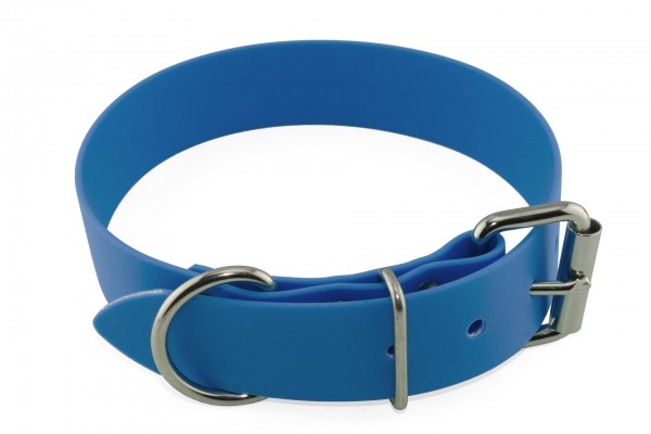 BioThane® Halsband – Rollschnalle – 38 mm – Azurblau