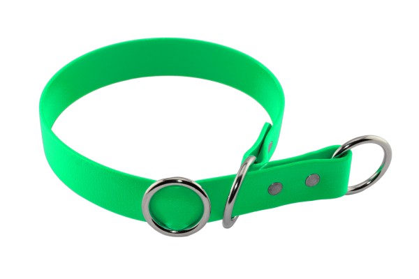 BioThane® Halsband – Zugstopp – 25 mm – Neon-Grün