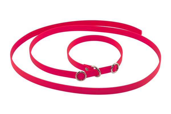 BioThane® Retrieverleine – 19 mm – Neon-Pink