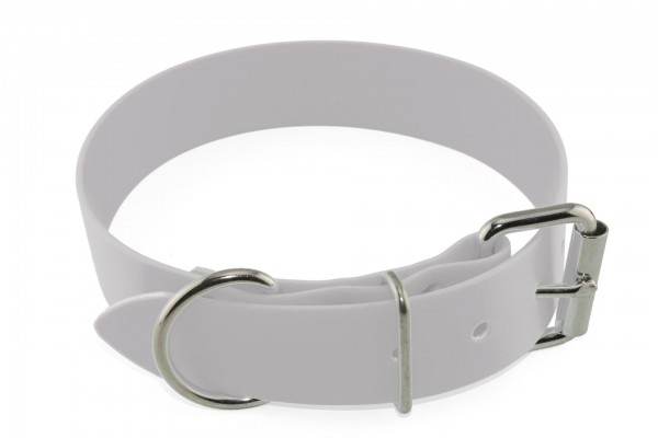 BioThane® Halsband – Rollschnalle – 38 mm – Weiß