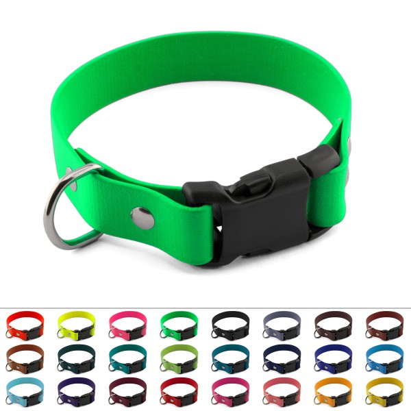 BioThane® Halsband – Klickverschluss – 13 mm – Neon-Grün