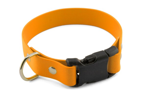 BioThane® Halsband – Klickverschluss – 25 mm – Pastell-Orange