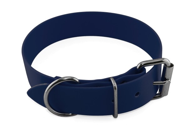 BioThane® Halsband – Rollschnalle – 38 mm – Marineblau