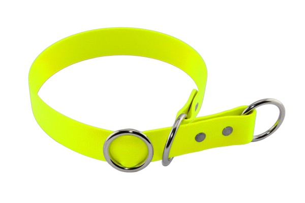 BioThane® Halsband – Zugstopp – 19 mm – Neon-Gelb